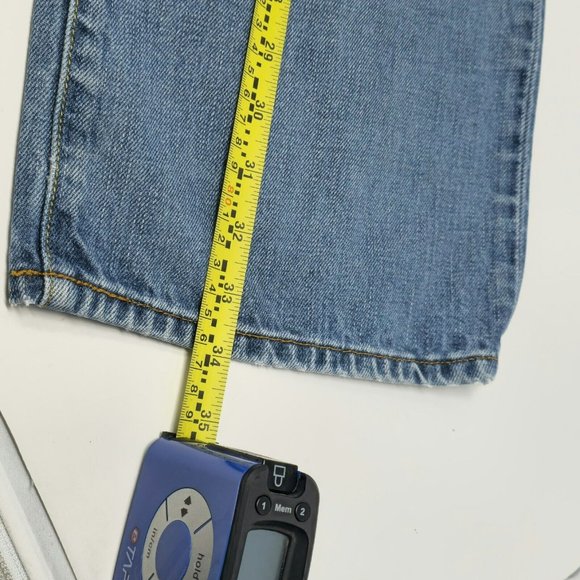 Lucky Brand Jeans Vintage Straight Leg Mens Sz 40 Made USA 34" Inseam Blue Denim - Picture 10 of 12